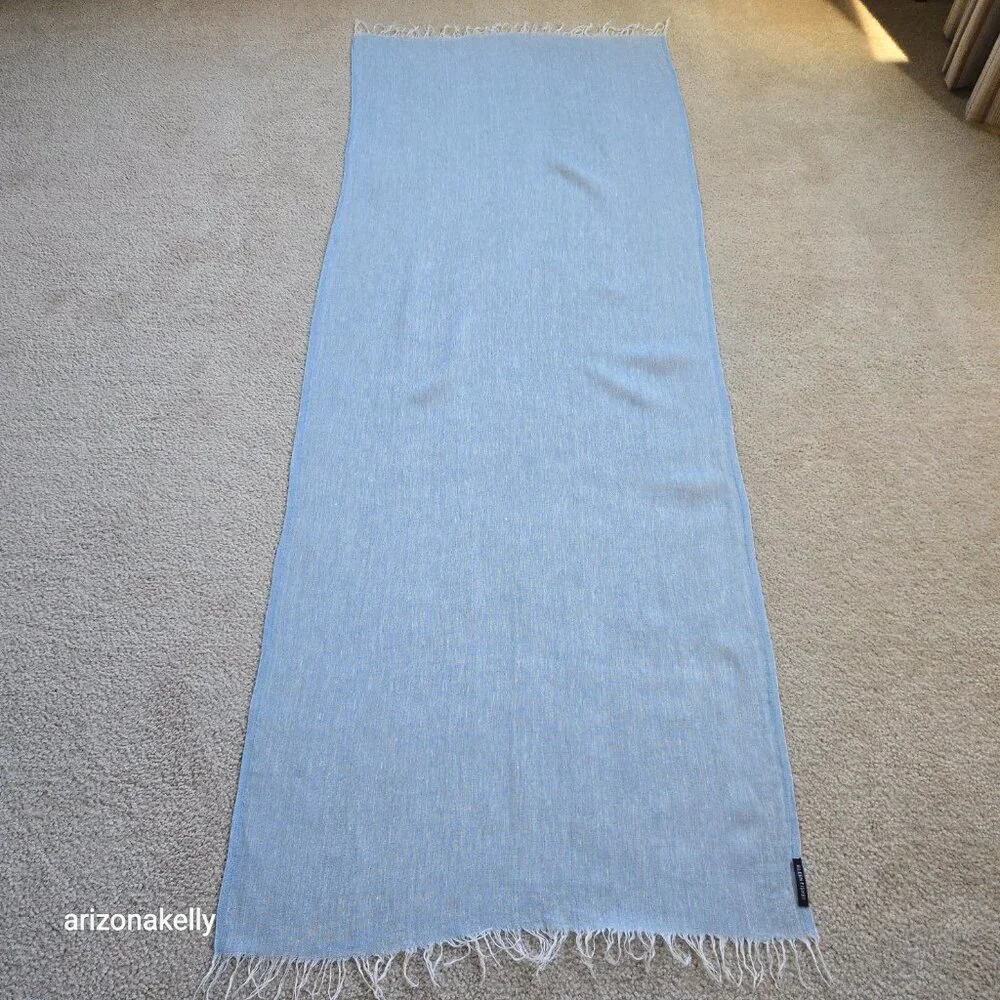 Eileen Fisher Linen Scarf Sky Blue Powder Blue